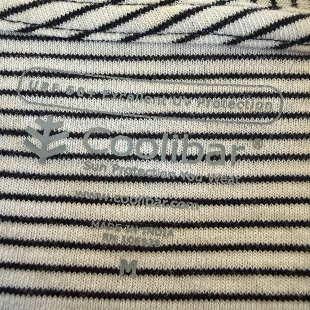 Coolibar Hoodie Womens Medium Blue Cabana Sailor UPF 50+ Hoodie Full Zip - Picture 9 of 15